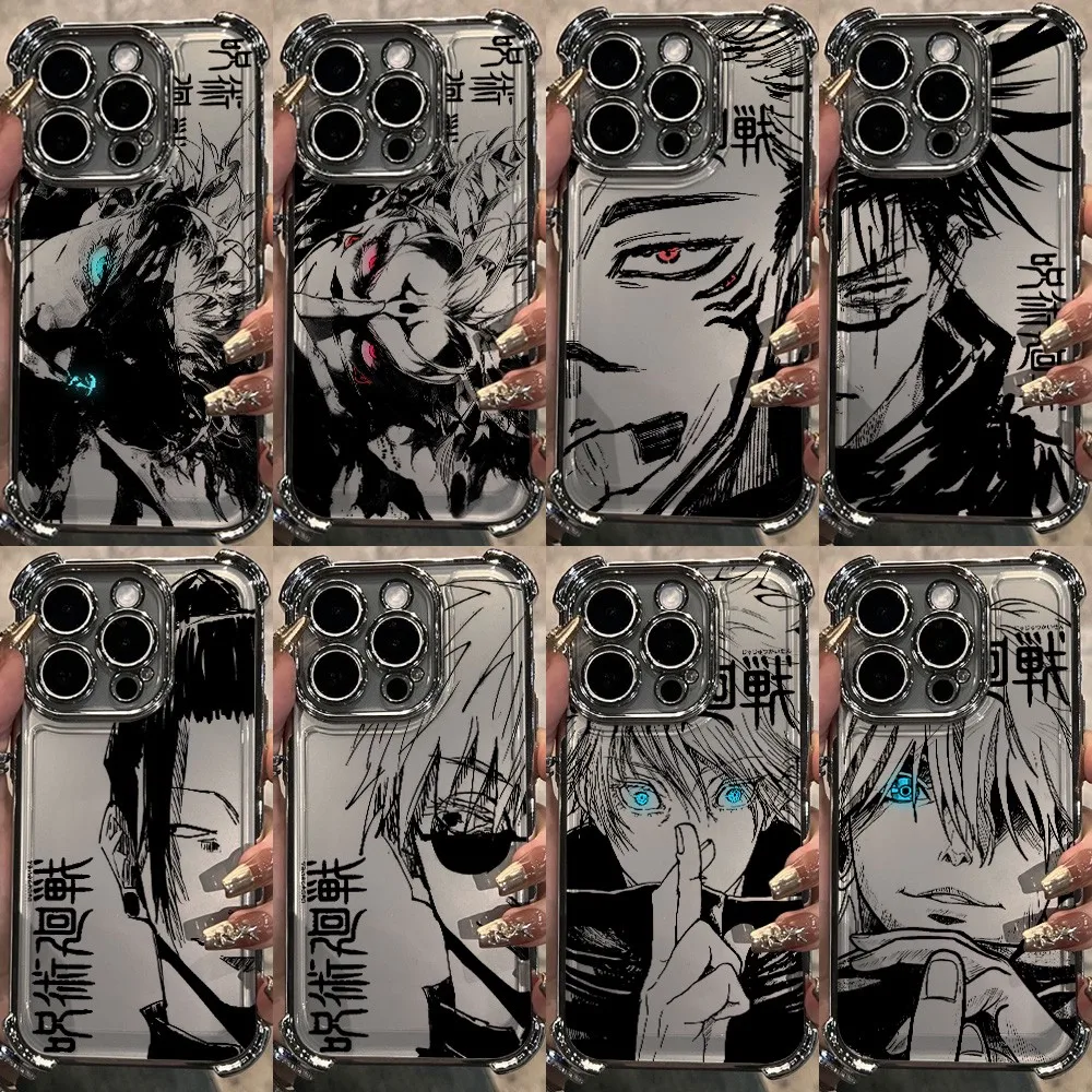 Anime Jujutsu Kaisen Gojo Plating Phone Case For Samsung A27 A37 A57 A07 A36 A16 A35 A55 A25 A26 A05s A15 A54 A34 A24 A14