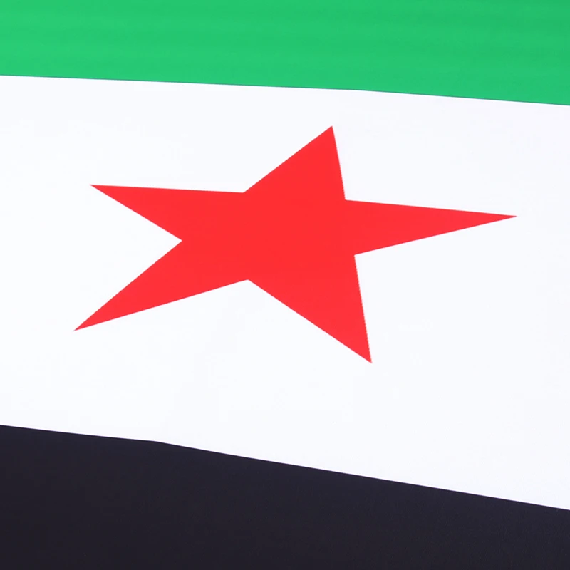 130x160cm Syria Flag Car Hood Cover, Elastic Windproof Patriotic Bonnet Banner
