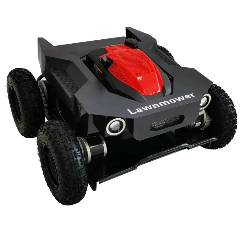 Smart 4-Wheel Cordless Electric Mini Robot Mixed Tracked Lawn Mower Remote Control Grass Cutting Farm Machines-SB