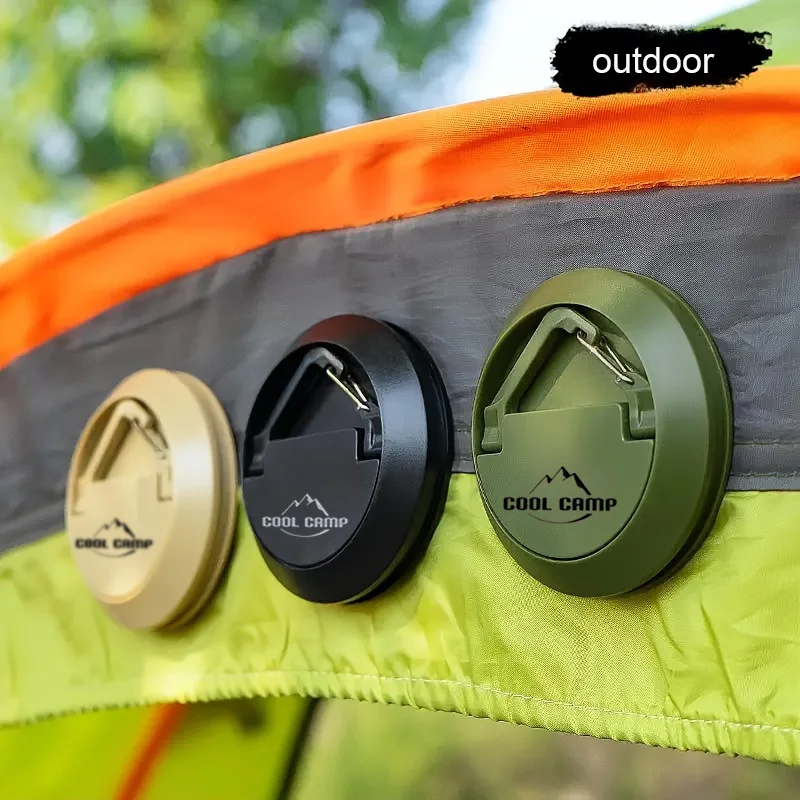 Ganchos Magnéticos para Exterior, Copos Magnéticos Sem Perfuração, Ganchos para Toldos de Camping, Barracas e Luzes, Suprimentos para Camping ao Ar Livre