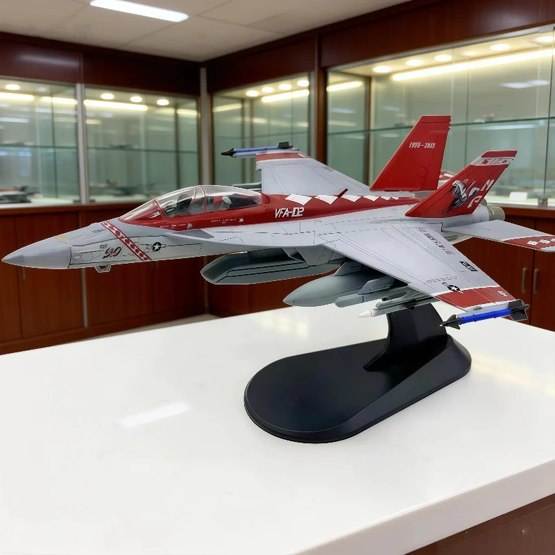 1/100 Us F/A-18 Sidewinder Squadron F18 Carrier Based Aircraft Alloy Aircraft Static Finished Model Ornament Collection Gift