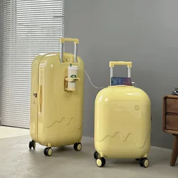 Valise à Bulles pour Femme, Valise Trolley Femme, Petite Valise de Voyage Légère, Mot de Passe Étudiant, Cabine, 20 Pouces