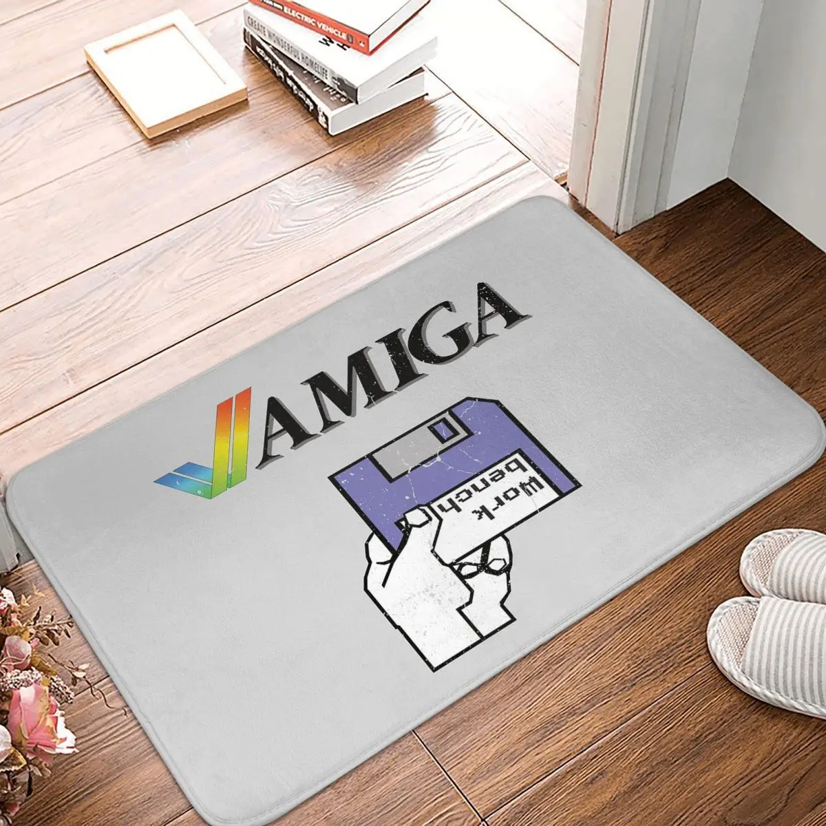 16-bit 1980s Floppy Disk Youth Memory Commodore 64 Anti-slip Doormat Floor Mat Carpet Rug for Kitchen Entrance Home Footpad Mats