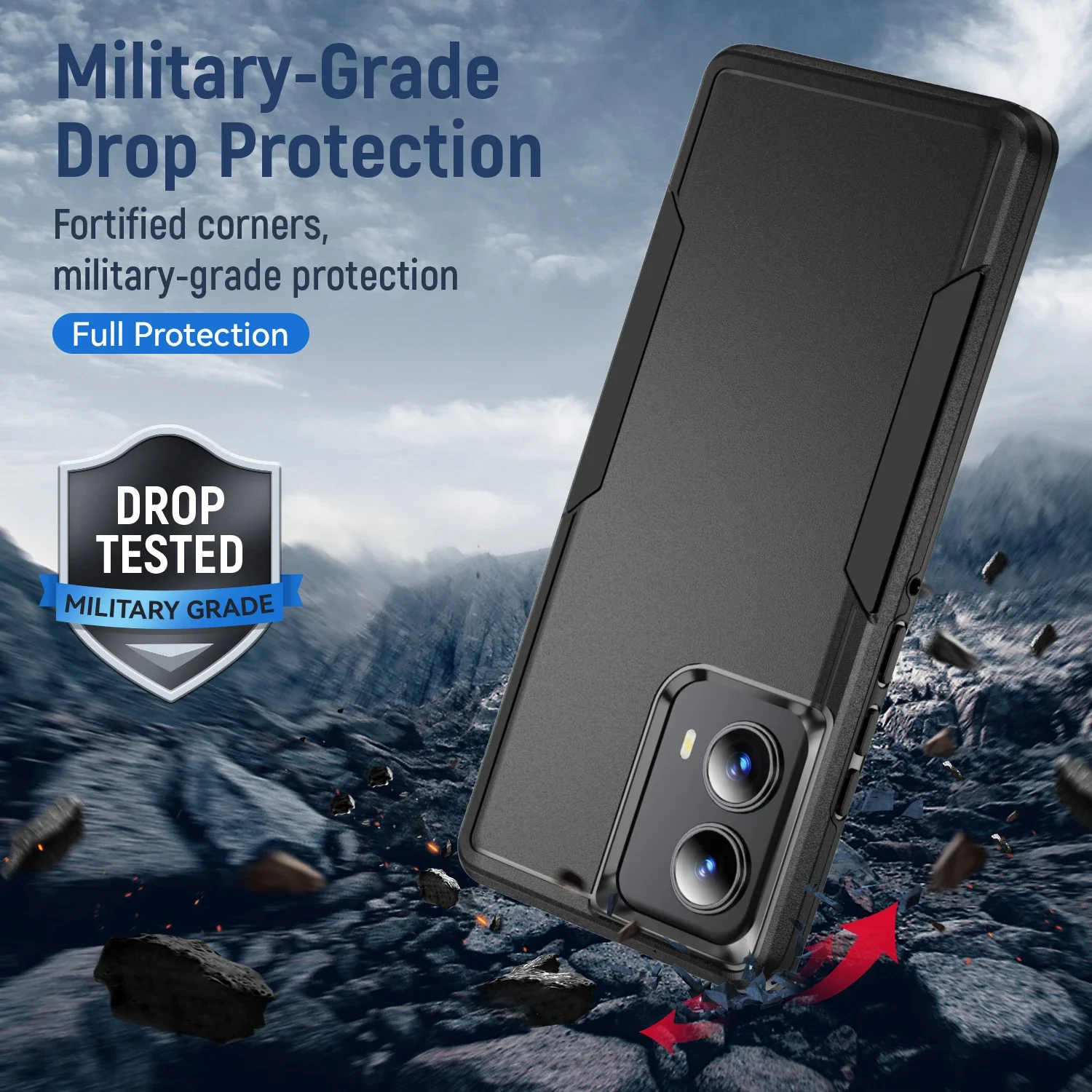 TPU/PC Case for Moto Edge 2024 Motorola Funda Capa Shockproof Phone Cover Hybrid Armor Shell 2IN1 Dual Layer Protection