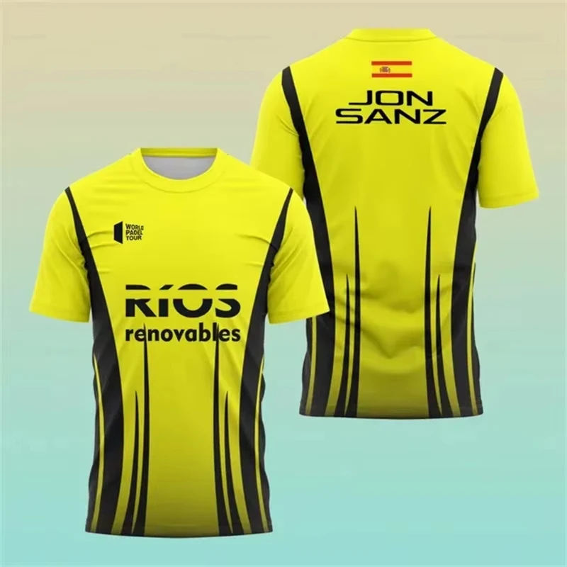 

2025 Summer Men's short-sleeved T-shirt, quick-drying professional tennis training wear, high-quality outdoor sports round-neck