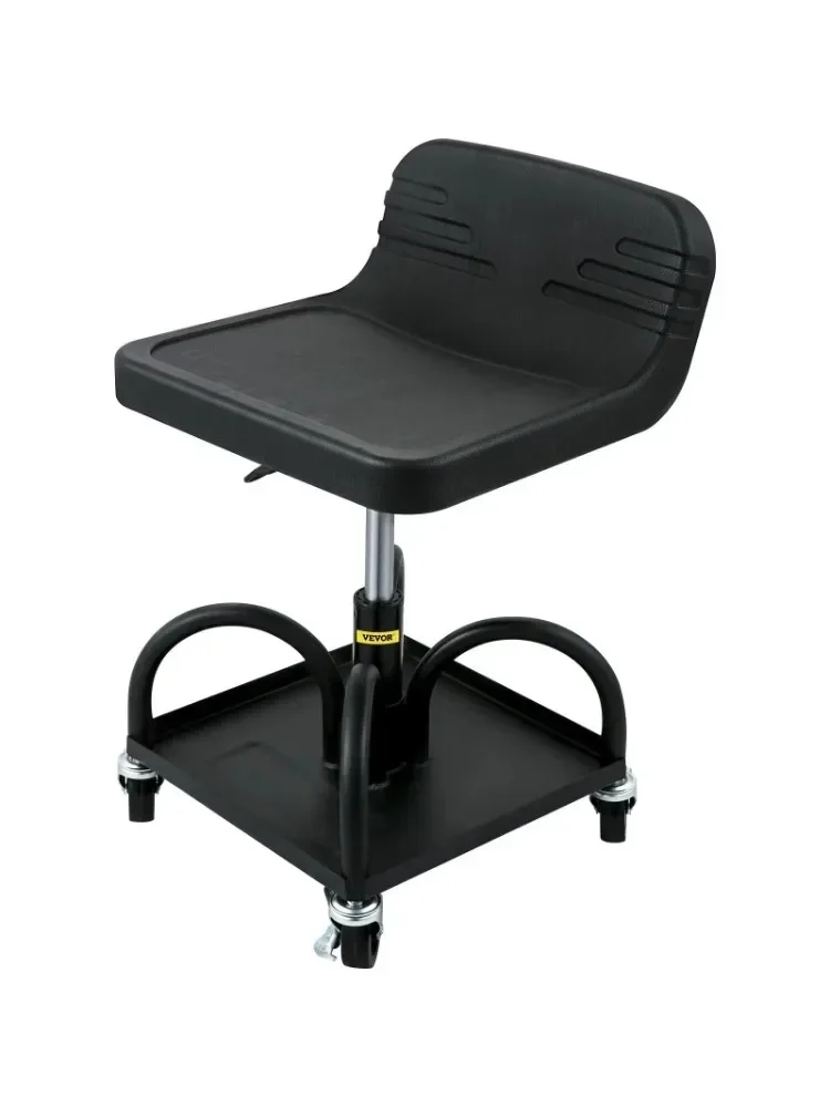 VEVOR Rolling Garage Stool, 300LBS Capacity, Adjustable Height from 15.7 in to 20.5 in, Mechanic Seat with 360-degree