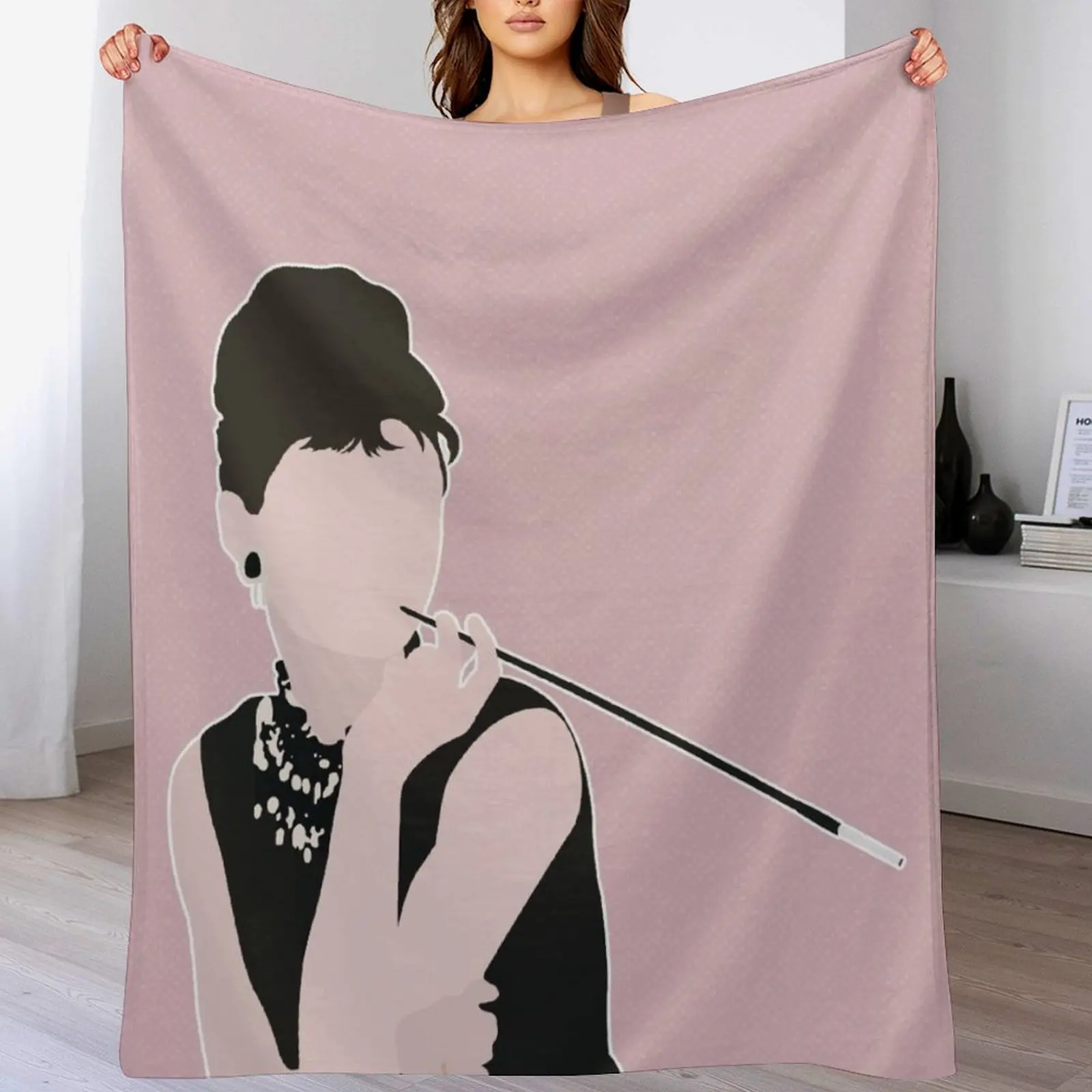 

AUDREY HEPBURN Throw Blanket Flannel Fabric Summer Beddings For Baby Blankets