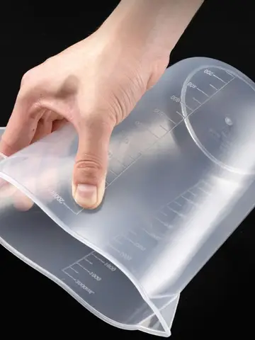 1PC Clear Graduated Measuring Cup Scale Plastic Transparent Mixing Cup Large Capacity With Lid Laboratory Beaker Kitchen Baking