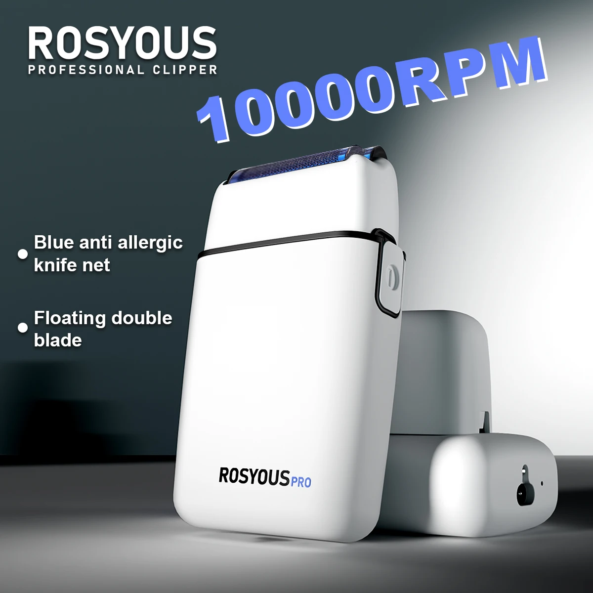 

10000 об/мин ROSYOUS RS620 профессиональная бритва для парикмахера с двойной фольгой мужской станок для бритья триммер для бороды профессиональные парикмахерские машины