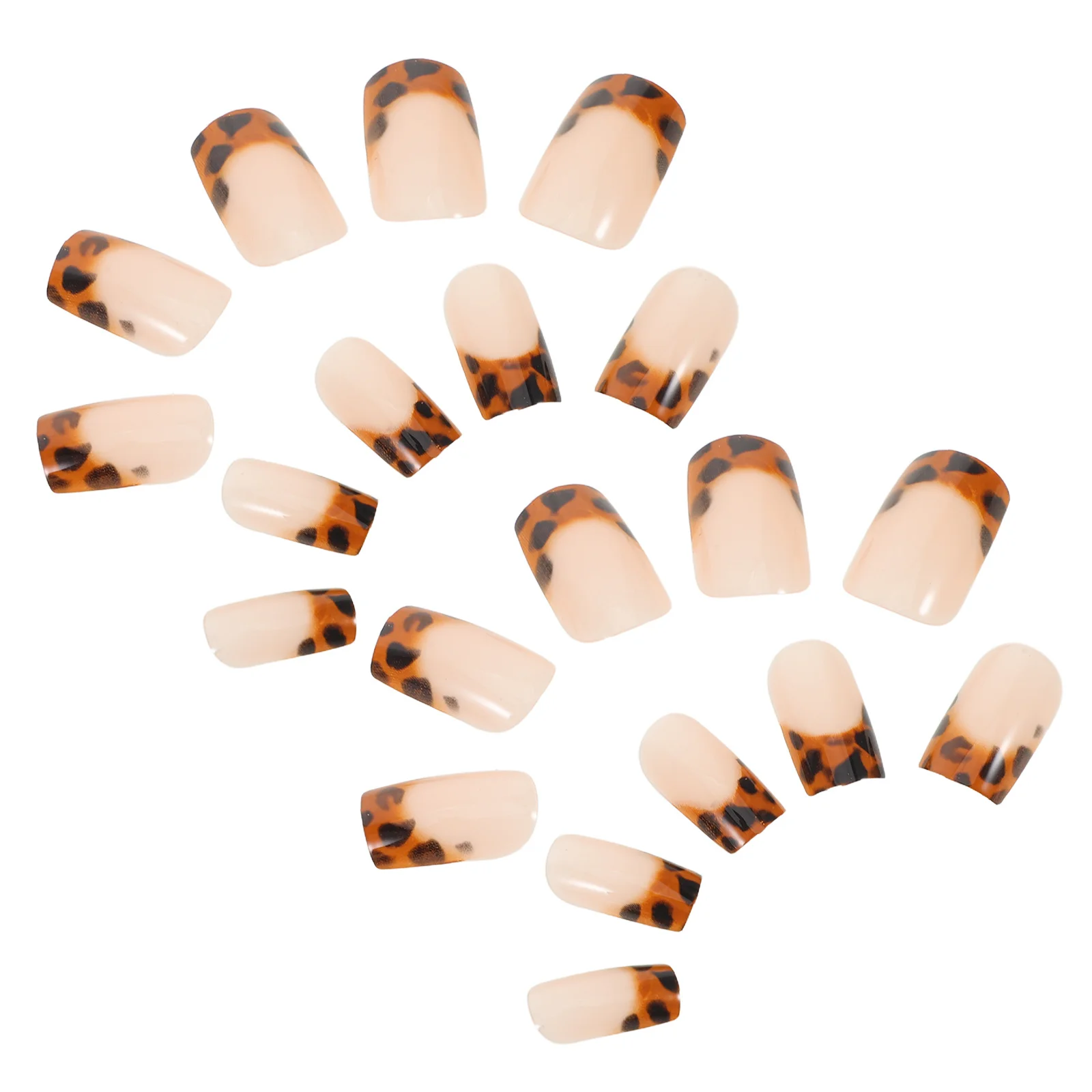 

24Pcs Leopard Print Press on Nails Full Cover Fake Tips Reusable Home Salon Nail Extension Press on Nails Design