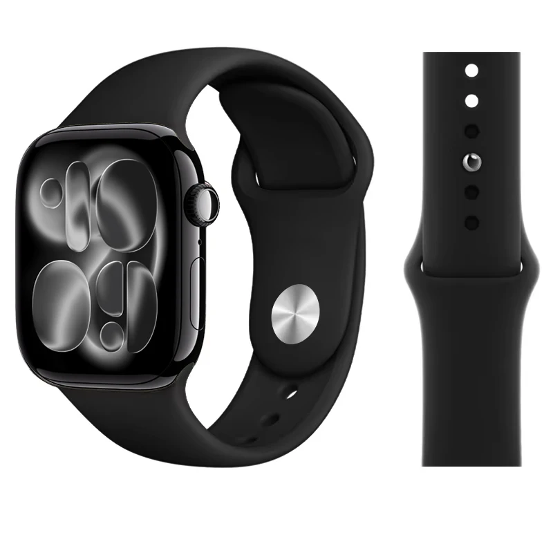 Silicone Strap For Apple Watch 11 Band 42mm 46mm 44mm 41mm  display picture 2