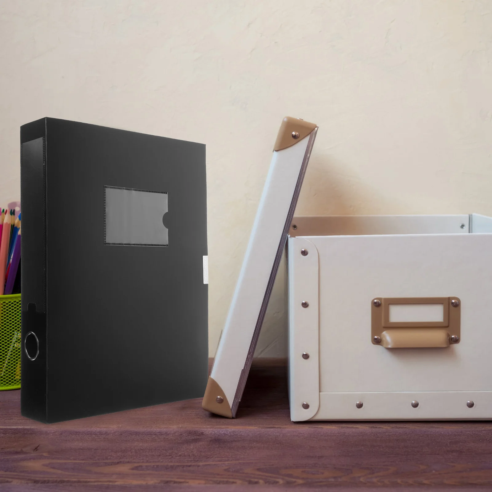 2Pcs Multi-function Desk Organizer Daily Use Paper Organizer Office File Organizer Study Supply box files a4