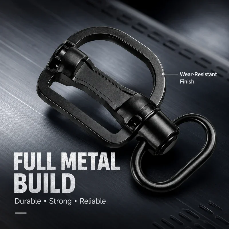 RSA Long Metal Buckle 1cm QD Butterfly Transfer Ring Quick Release Shoulder Strap Assembly Fittings