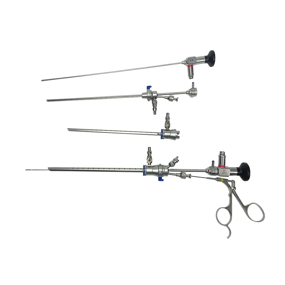 Rotatable Type HS504 HS505 Rigid Cystoscope 0 30 Degree Operative Diagnostic Hysteroscope Tools with Punch Biopsy Forceps