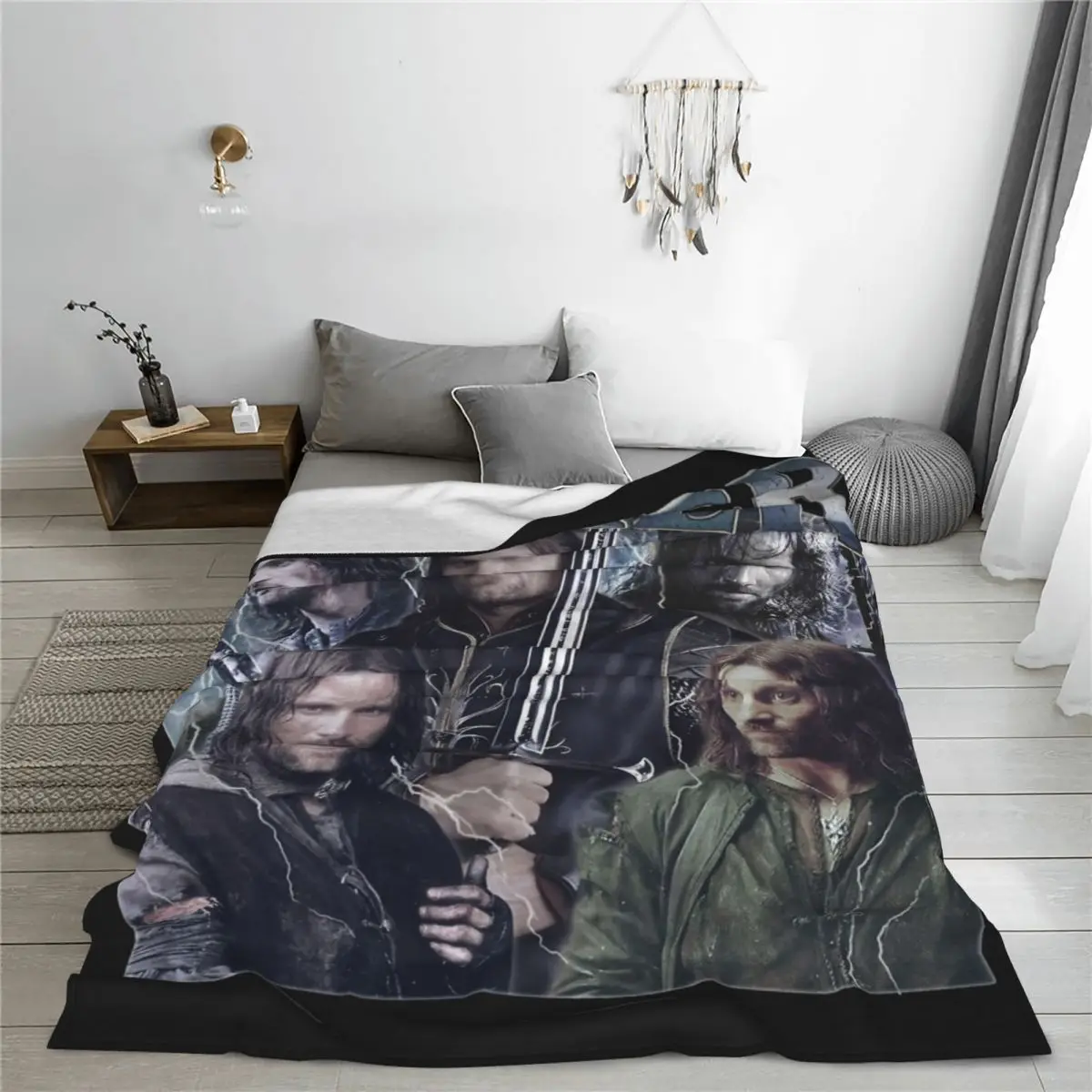 Hozier Funny Meme Aragorn Blanket Coral Fleece Plush Print Portable Super Soft Throw Blanket for Home Car Bedspread