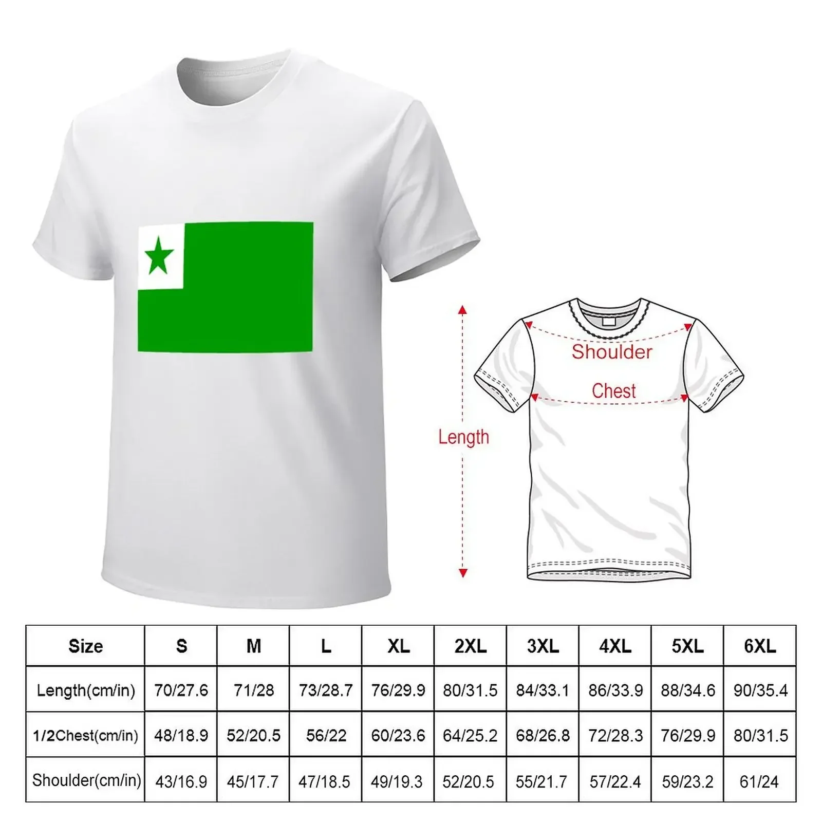 Official Esperanto Flag T-shirt boys animal print Blouse kawaii clothes funny t shirts for men