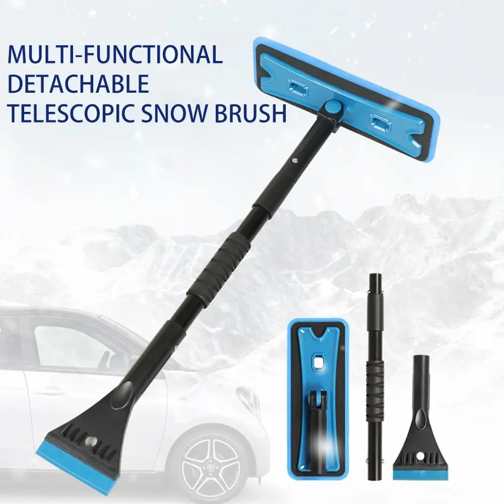 Ev Cotton Brush Snow Removal Shovel Enlarged Thickened Car Windshield Window Ice Scraper Retractable Foam Handle Anti-Scratch