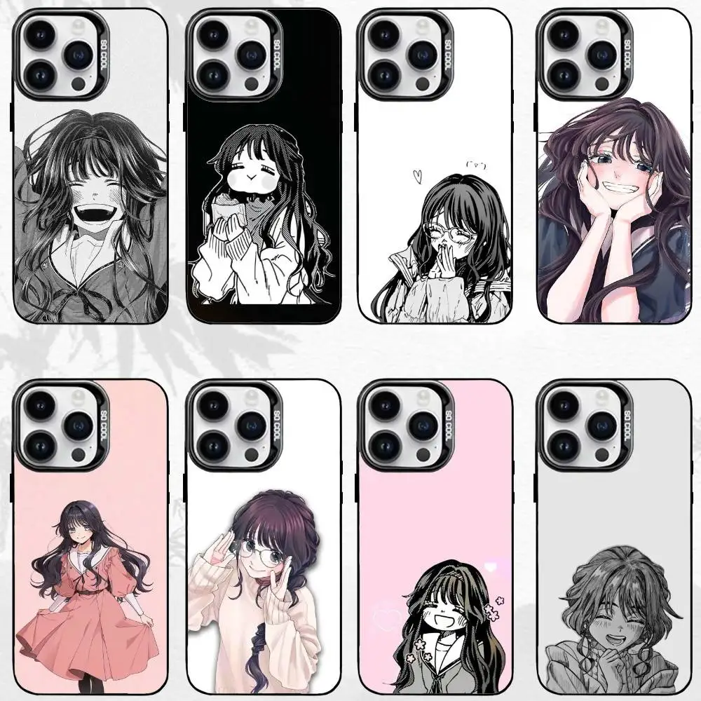 

Cute K-Kaoruko W-Waguri Phone Case For iPhone17,16,15,14,13,12,11 Plus,Pro Max Black Matte Shockproof Cover