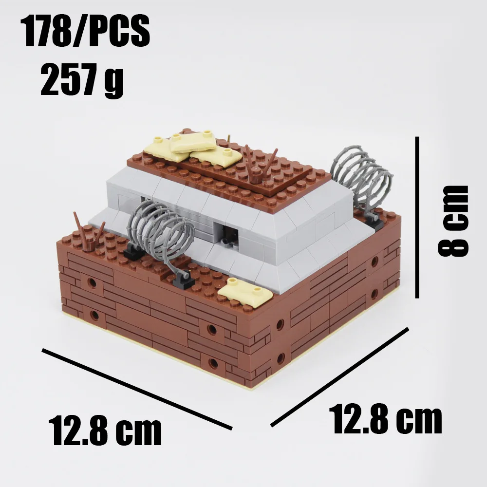 Trenches Fortress Watchtower Military MOC Building Blocks Battlefield Scene Tunnel Warfare Bricks Toys Compatible With LEGO