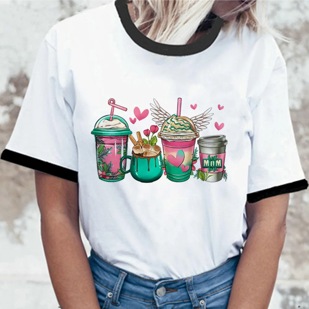 

Watermelon Coffee Tee women designer anime harajuku Tee female harajuku comic Japanese clothes