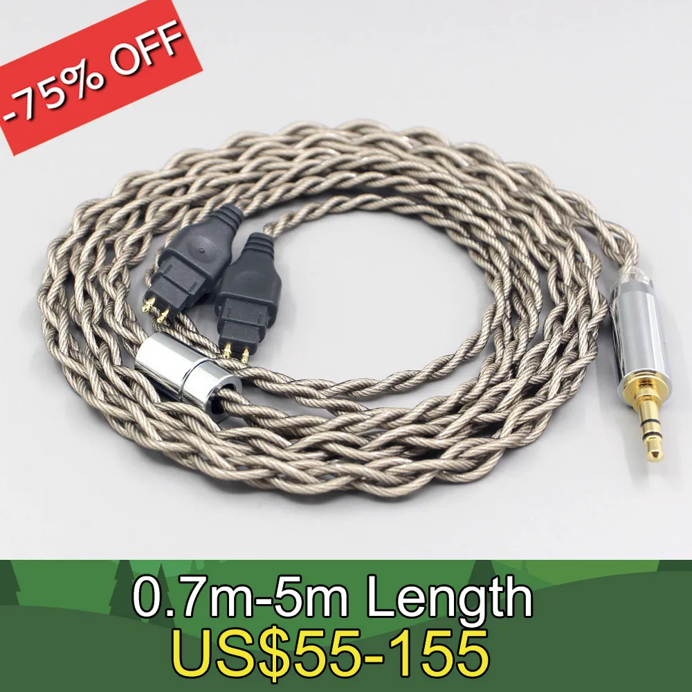 

99% Pure Silver + Graphene Silver Plated Shield Earphone Cable For Sennheiser HD580 HD600 HD650 HDxxx HD660S HD58x 6xx LN007919