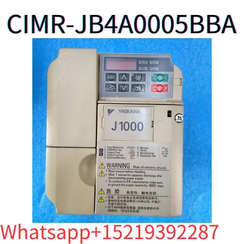 

second-hand CIMR-JB4A0005BBA J1000 series frequency converter 380V/1.5KW tested ok