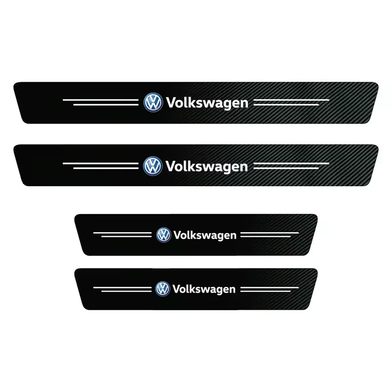 1/4/5 Stück Auto-Türschwellenschutz Dekor Kohlefaser-Aufkleber für VW GTI Polo Golf MK6 MK7 Passat Tiguan Jetta Beetle Touran CC
