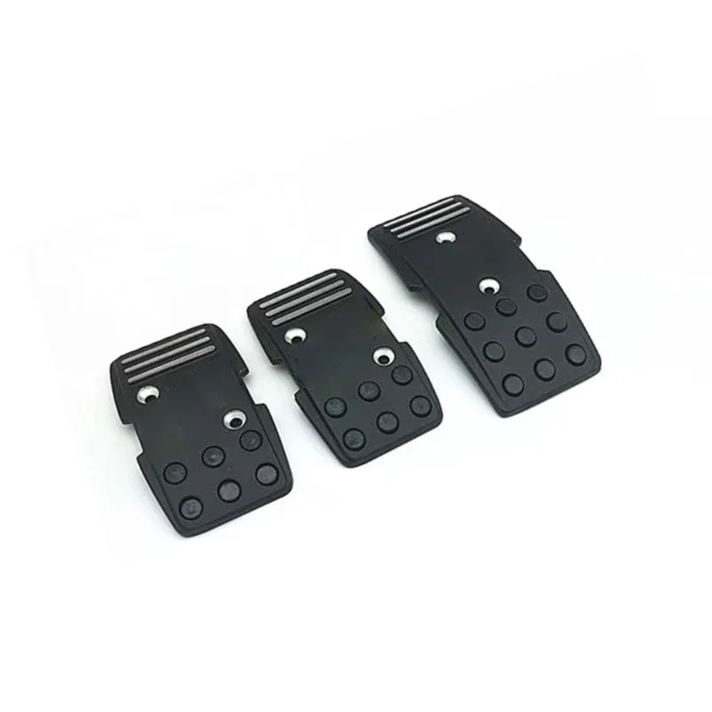 Universal 3pcs Brake Clutch Accelerate Pedals Manual Car Pedal Racing Non-Slip Aluminum Alloy Pedals Accessories Black With logo