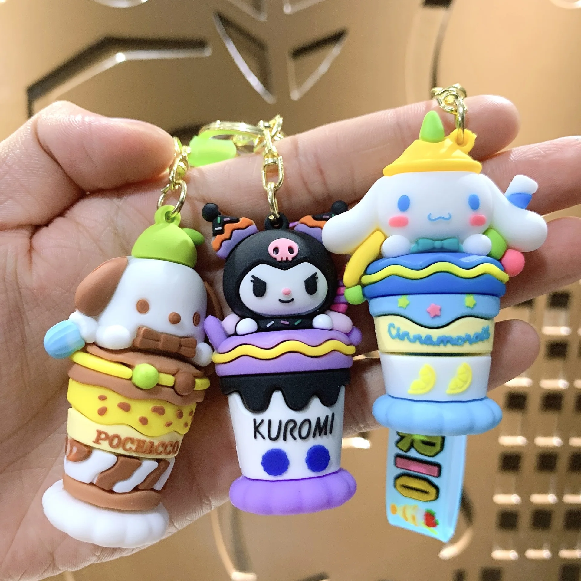 

Hello Kitty Cinnamoroll Pompompurin My Melody Kuromi конус для мороженого мультяшный брелок кукла милый кулон прекрасная сумка очаровательные подарки
