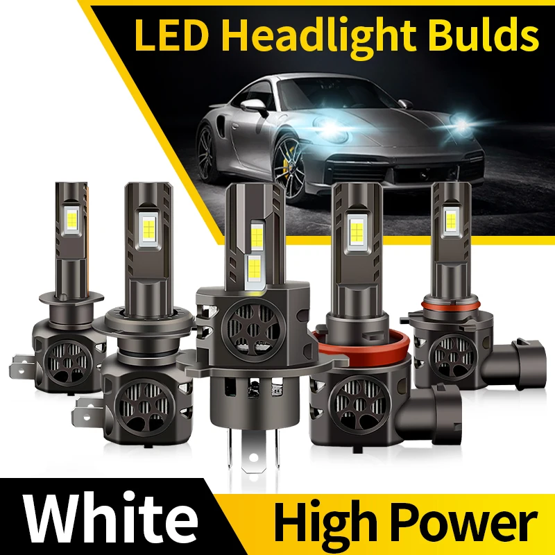 

2PCS H4 H7 Car LED Headlight Bulbs H8 H9 H11 H16(JP) 9005 HB3 9006 HB4 H1 6000K 12V Auto Headlamps Fogs LED Bulbs 100W 30000LM