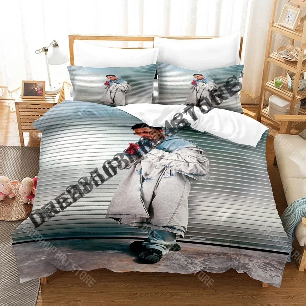 2026 3D Print Myke Towers Bedding Set Single Twin Full Queen King Size Bed Set Adult Kid Bedroom Duvetcover Sets Anime Bed