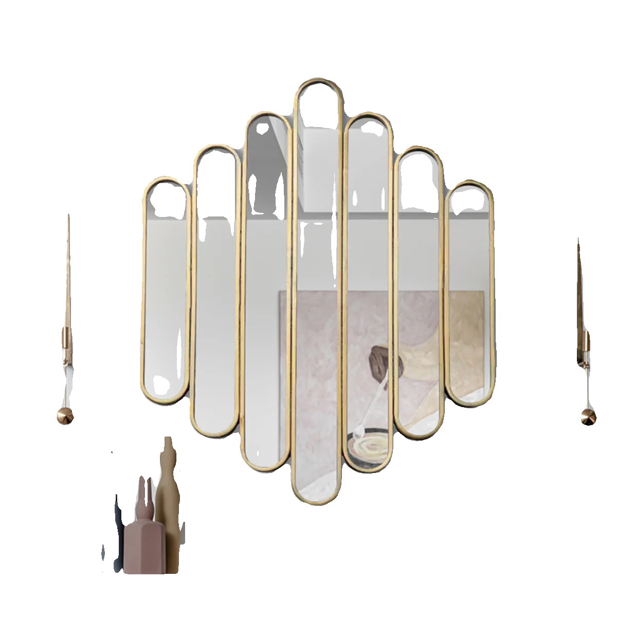 التصميم الإبداعي الجدار الديكور الإبداعية سونيك مرآة الزخرفية الشمال ضوء الفاخرة الرجعية أريكة حائط الخلفية الفن الجدار الشنق