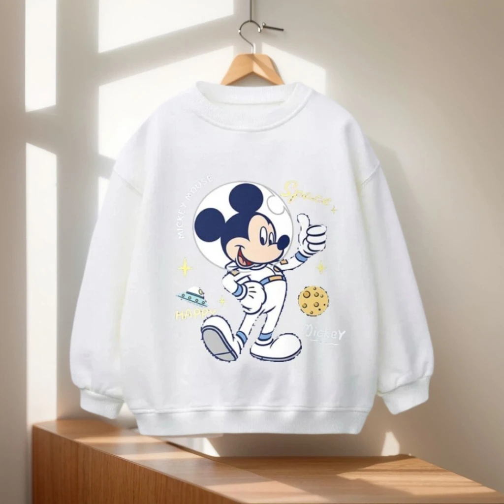 0–6 Jahre Kleinkind Disney Sweatshirts Mickey's Astronaut Classic Skate Styles Kinder Casual Sport Strickoberteile Langarm Kinderkleidung