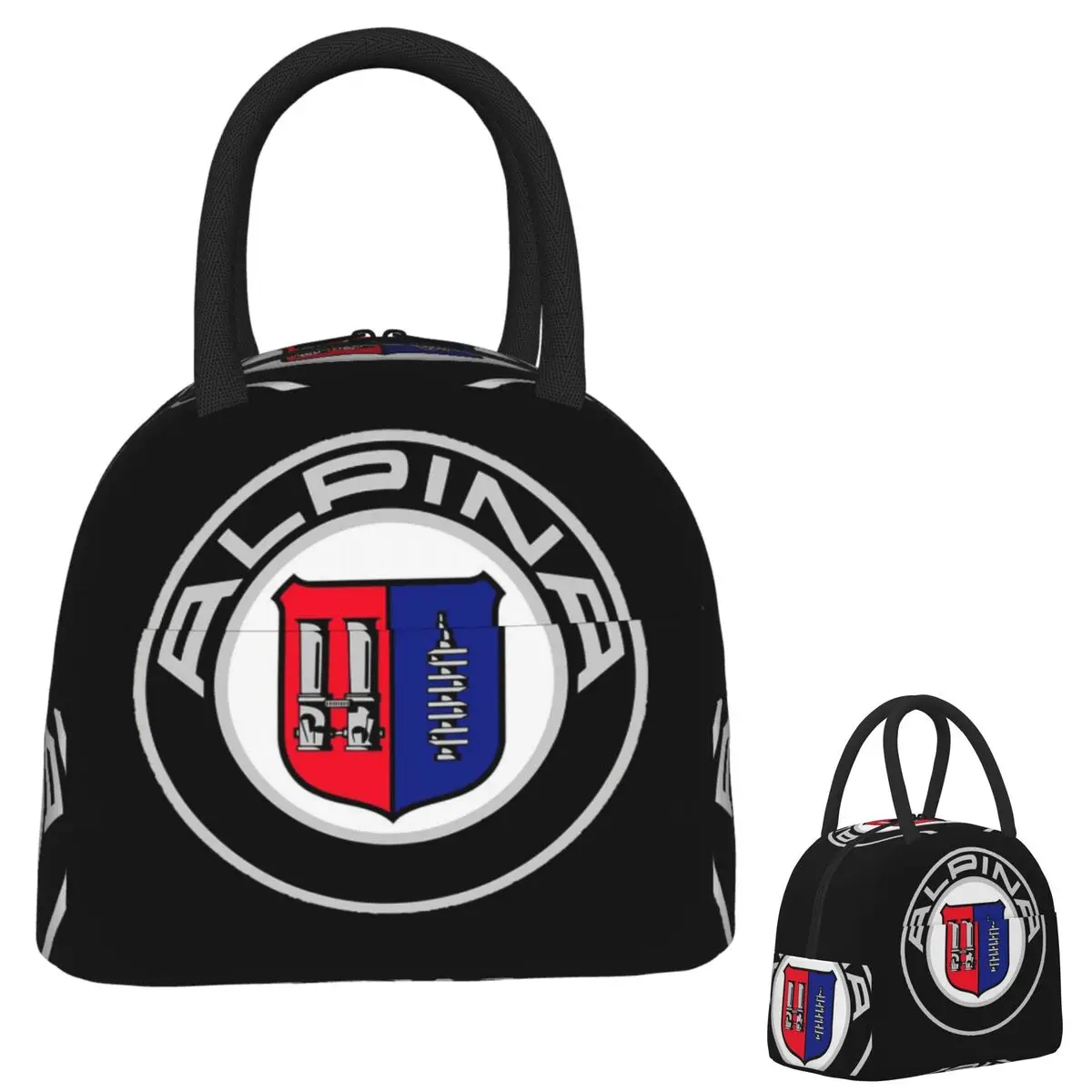 

Alpina - Classic Car Logos Lunch Bags Insulated Bento Box Waterproof Lunch Tote Picnic Bags Cooler Bag for Woman Student Travel