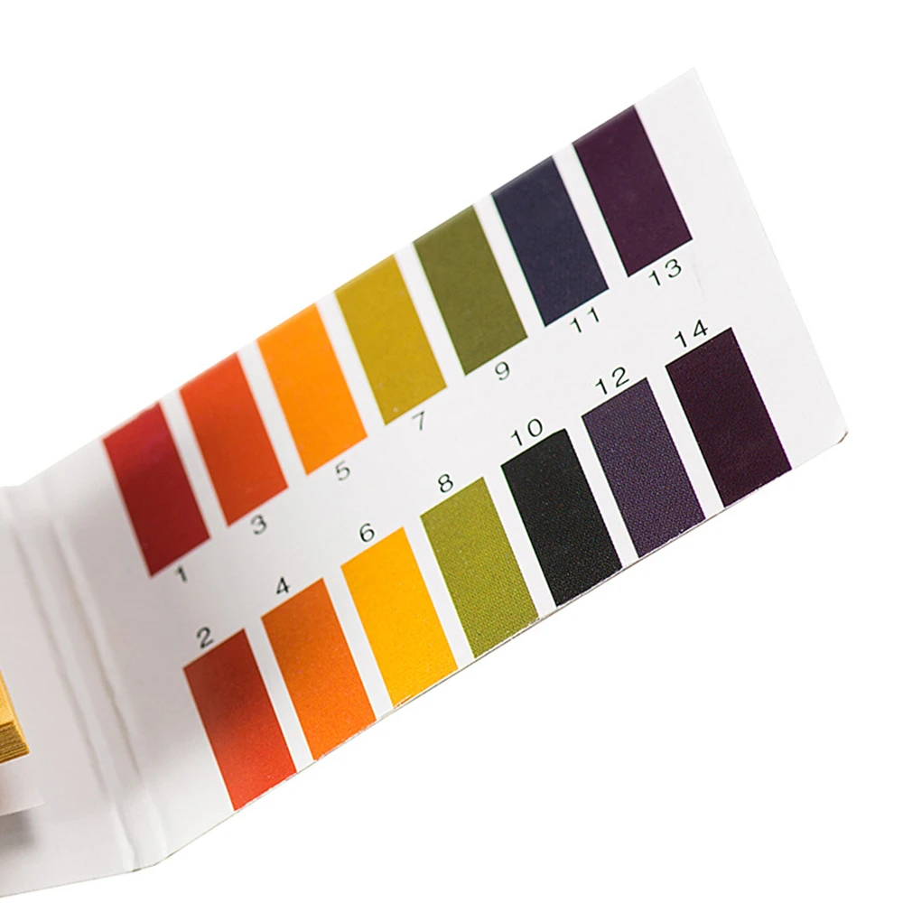 1set = 80 Strips! Professional 1-14 pH Litmus Paper PH Test Strips Water Cosmetics Soil Acidity Test Strips with Control Card