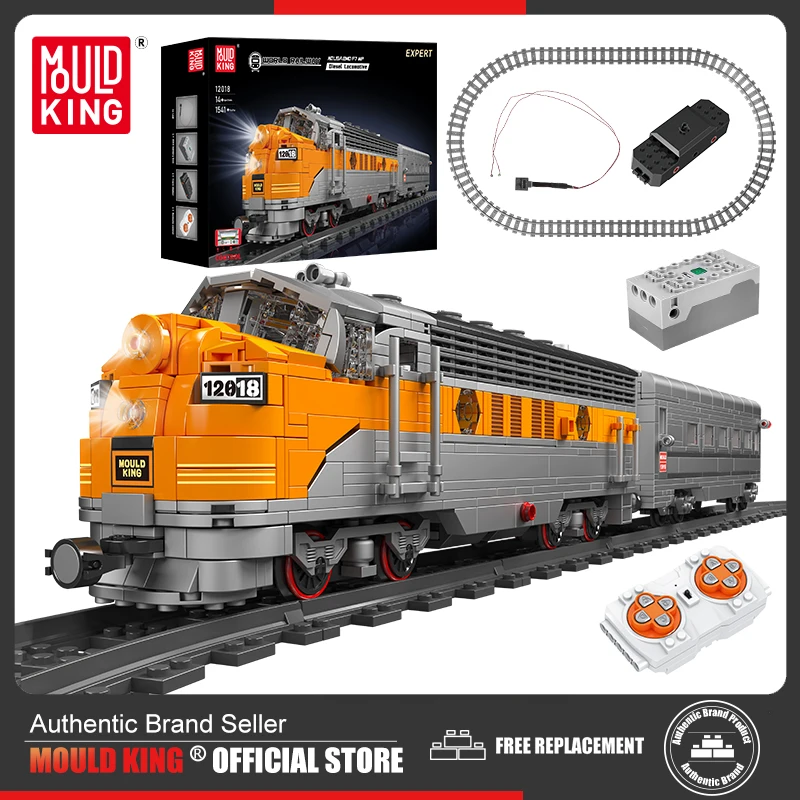 

Mould King 12018 High-Tech Building Block Remote Control EMD F7 WP Diesel Locomotive Model New Brick Toys Kids Christmas Gift