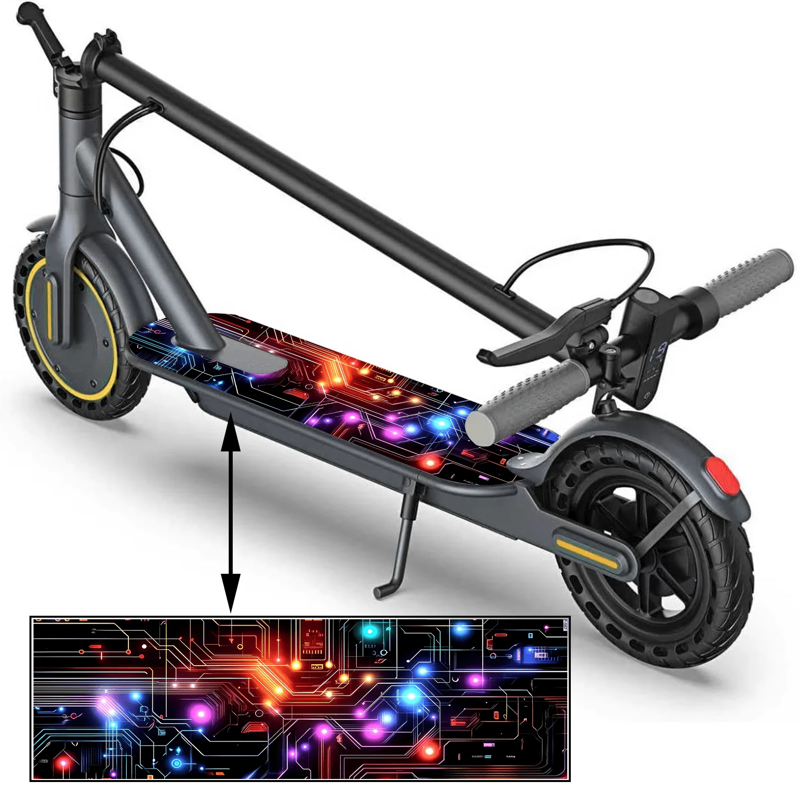 

Наклейка на ветроскутер с эффектом световой подсветки, наклейка на корпус скейтборда, персонализированная, противоскользящая, из ПВХ-материала