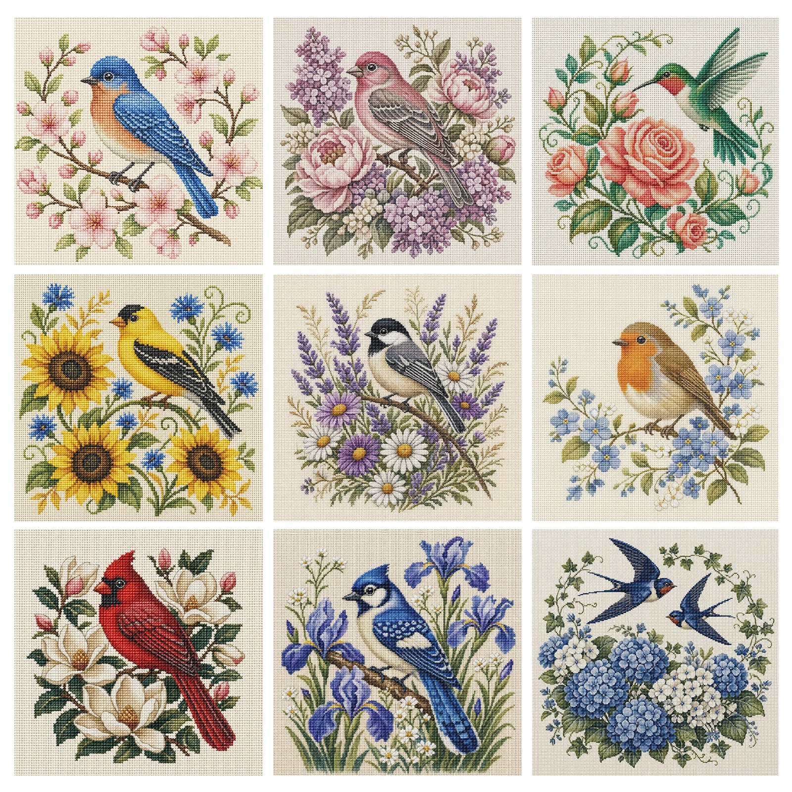 Cross Stitch Stamped Kits Beginners - Набор для вышивания крестиком с узором
