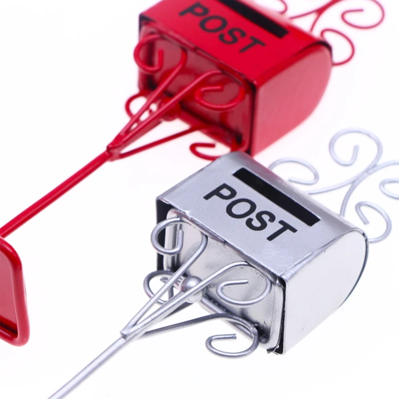 มินิจําลองเหล็กกล่องจดหมายตุ๊กตา House ยุโรปสไตล์ Miniature Garden House โพสต์เฟอร์นิเจอร์อุปกรณ์เสริมเด็กเล่นของเล่น