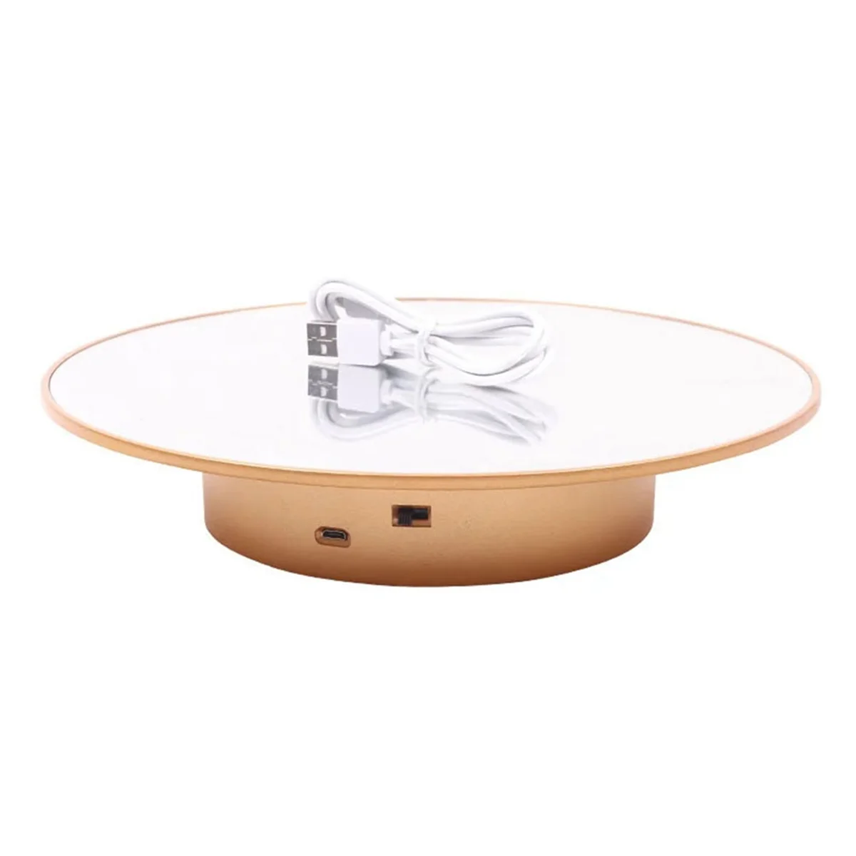 Motorized Turntable Display for Mannequin Wig Display Stand 360 Degree Electric Rotating Display Turntable Golden