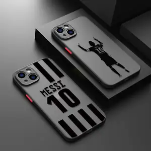 TPU Matte Telefon Cover für iPhone, argentiniener Fußball-Superstar L-MEMS-10, 15 11 14 13 12 Pro Max Mini X XR XS 8 7 plus 6 6s capa 10 Hauptverkäufe iPhone X Messi Cover - №9