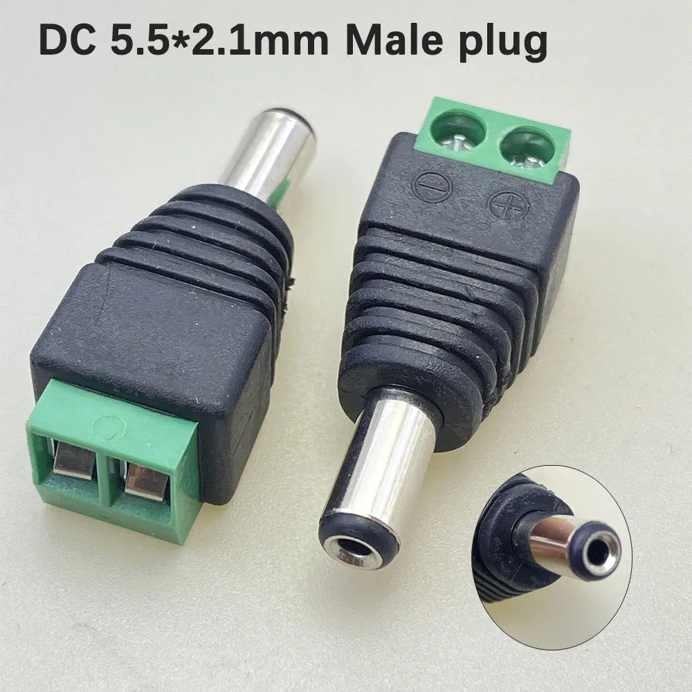 Dc 커넥터 5.5mm x 2.1mm/2.5mm 잭 남성 여성 어댑터 플러그 일반 커넥터 cctv 카메라 전원 변환 led 스트립 dvr 용 12V 24V