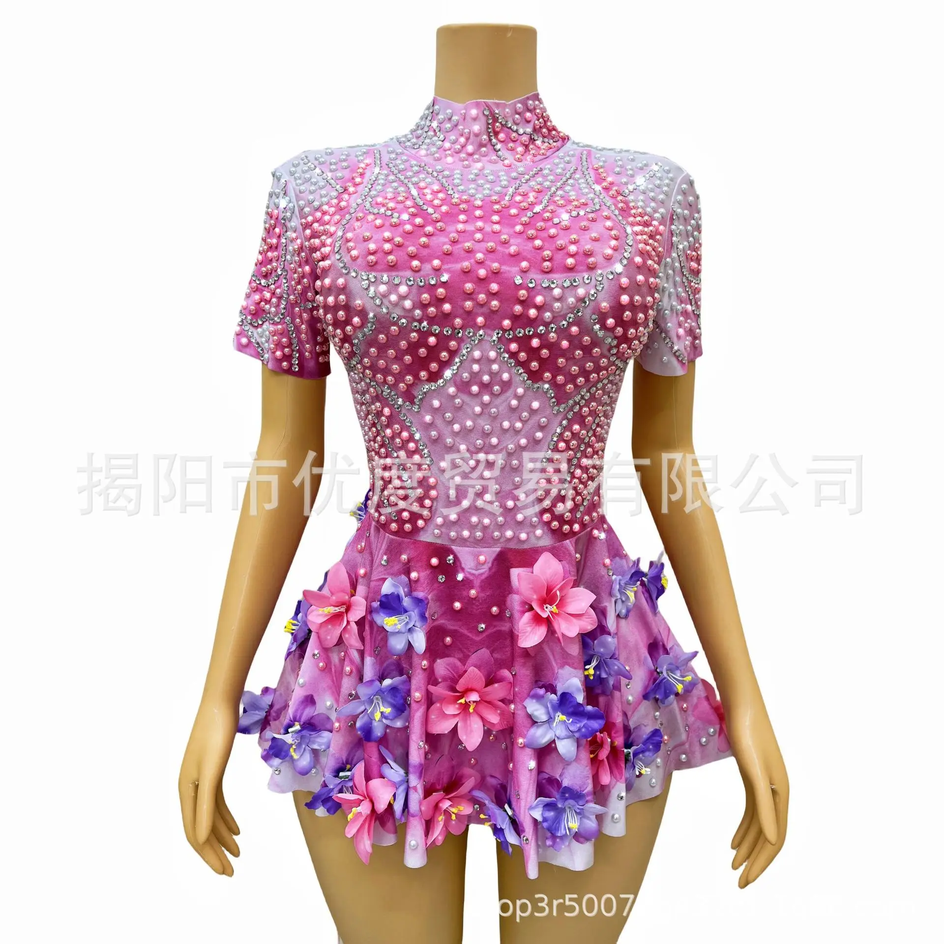 

2026 Super A Handmade Rhinestone Crystal Bright Rhinestone Birthday Party Red Carpet Stage Performance Clothes Suspender Short