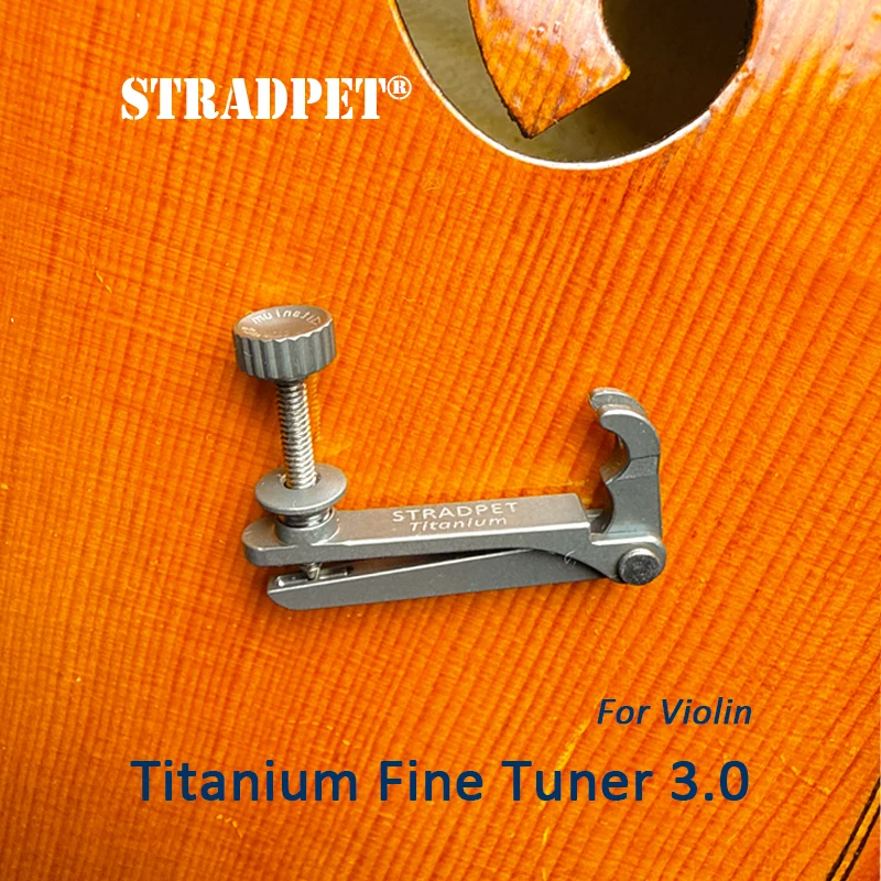 NEW! STRADPET Titanium Fine Tuner 3.0 in Bright or Gun Gray , for Violin, String Adjuster