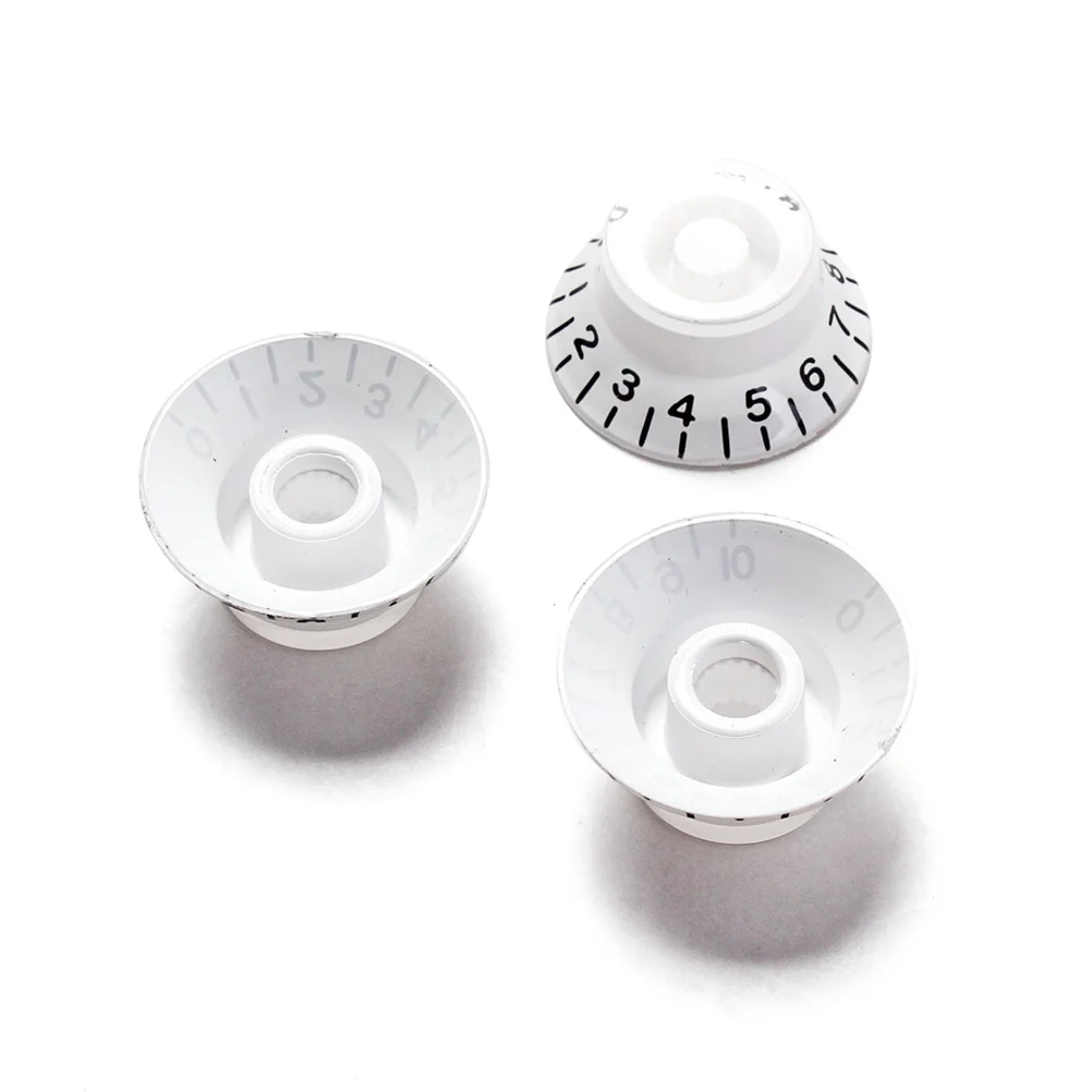 

3Pcs Acrylic Rotary Guitar Volume Tone Control Knobs Replacement Set for Tl St Electric Guitar Durable White