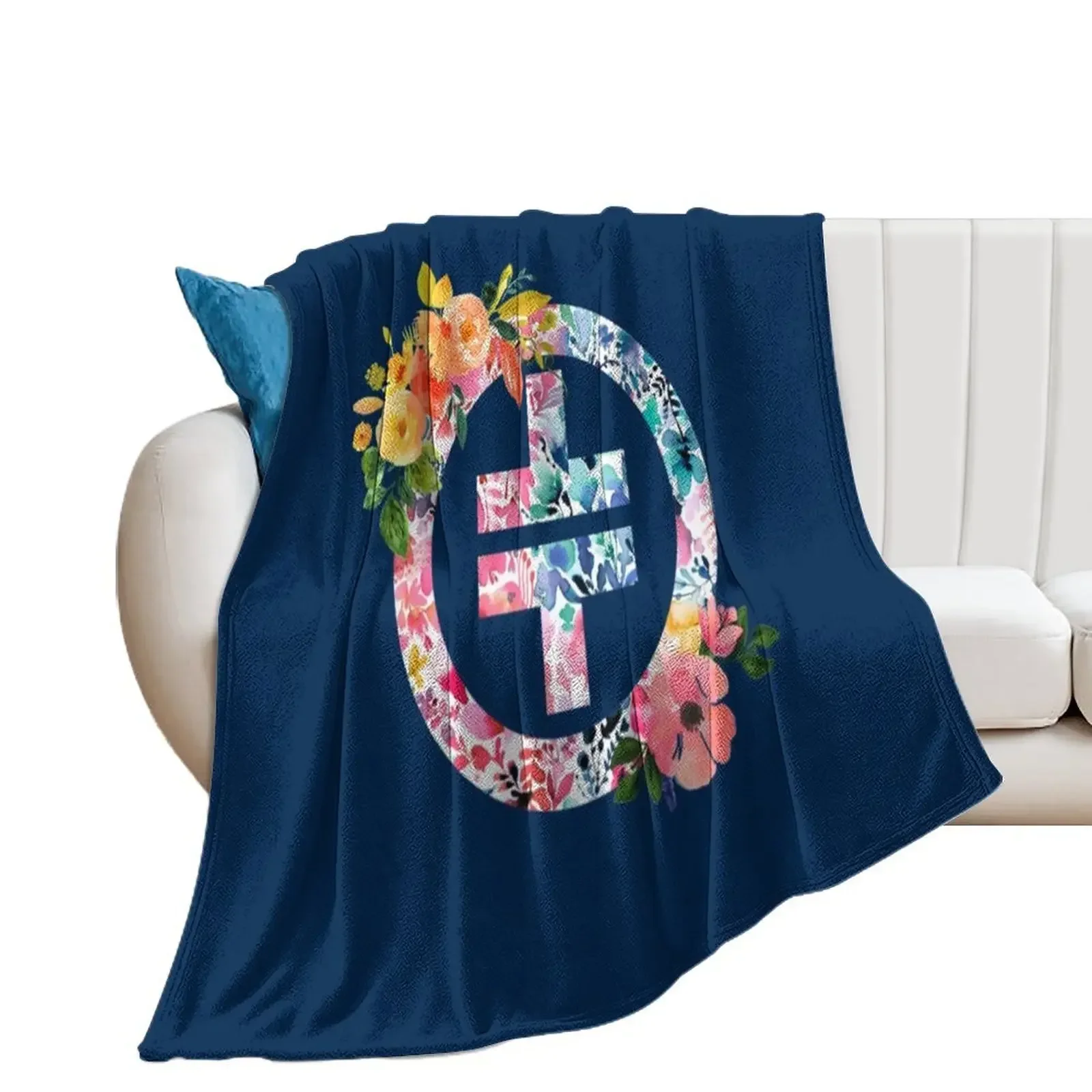 

TT logo Throw Blanket Single Plaid on the sofa Blankets