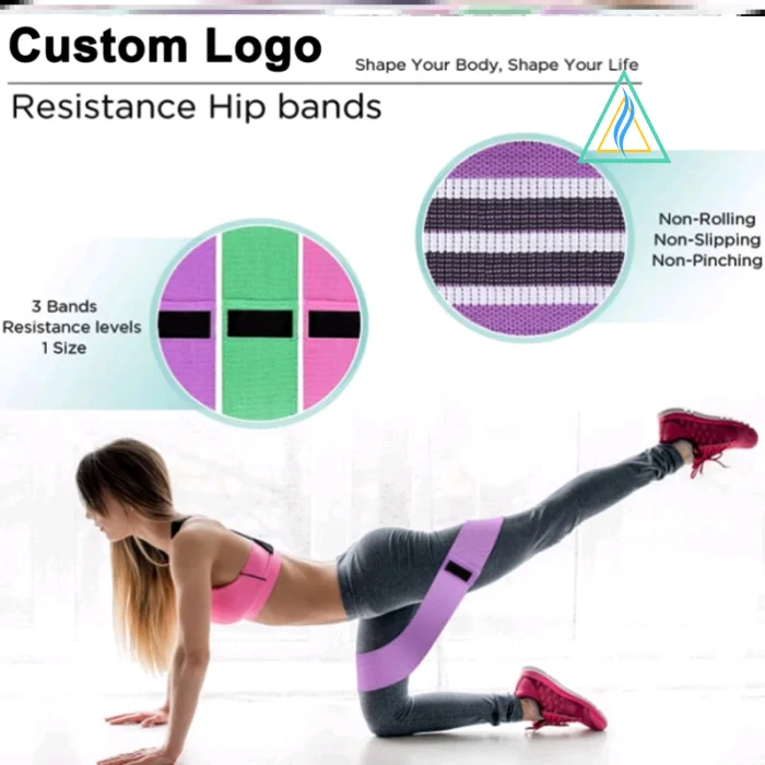 Fabric Resistance Hip Booty Bands Glute Thigh Elastic Workout Bands Squat Circle Stretch Fitness Strips Loops Yoga Gym Equipment