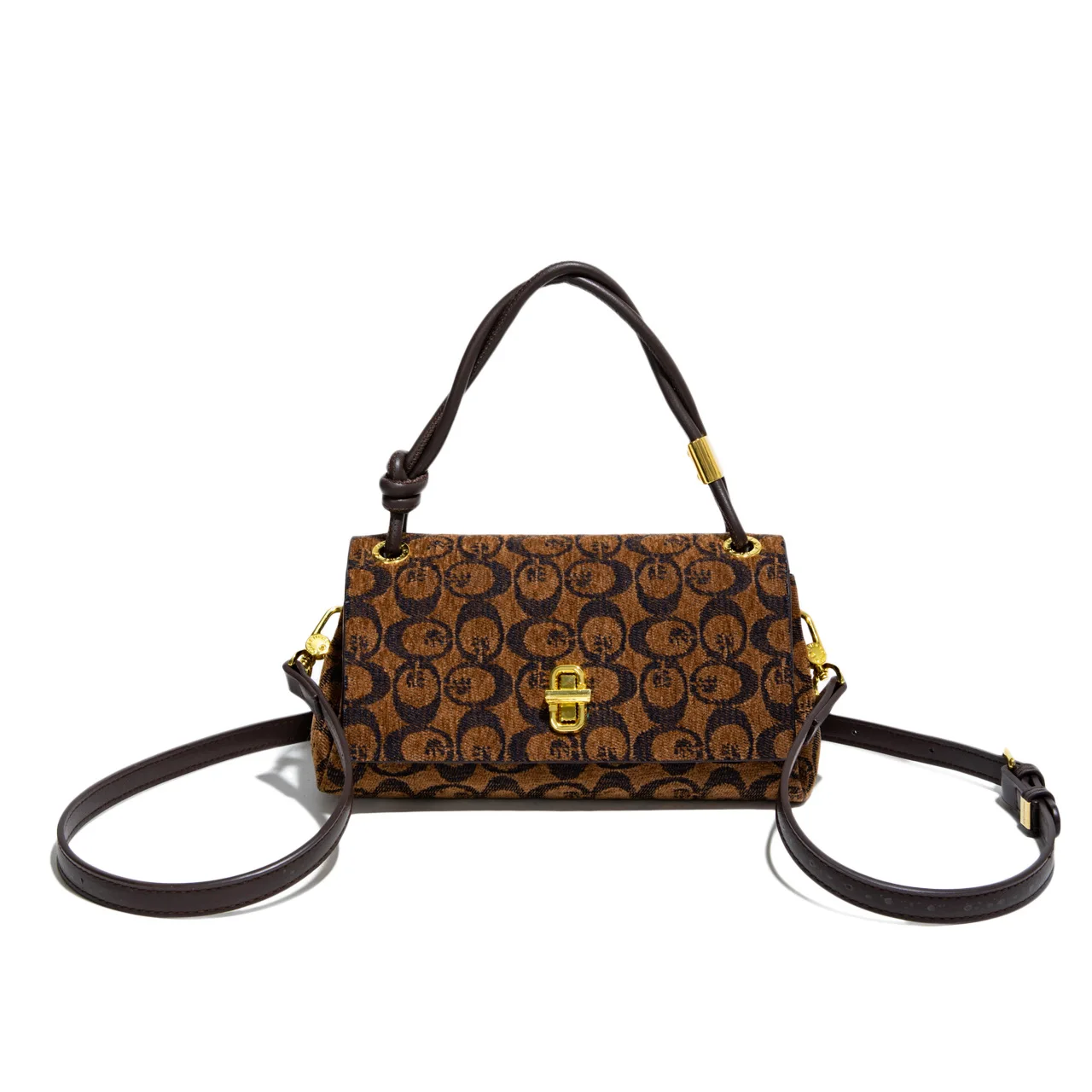 

New Fashionable Retro Handbag, High-texture Versatile Commuter Small Square Bag, Large-capacity Women's Oblique Span Bag