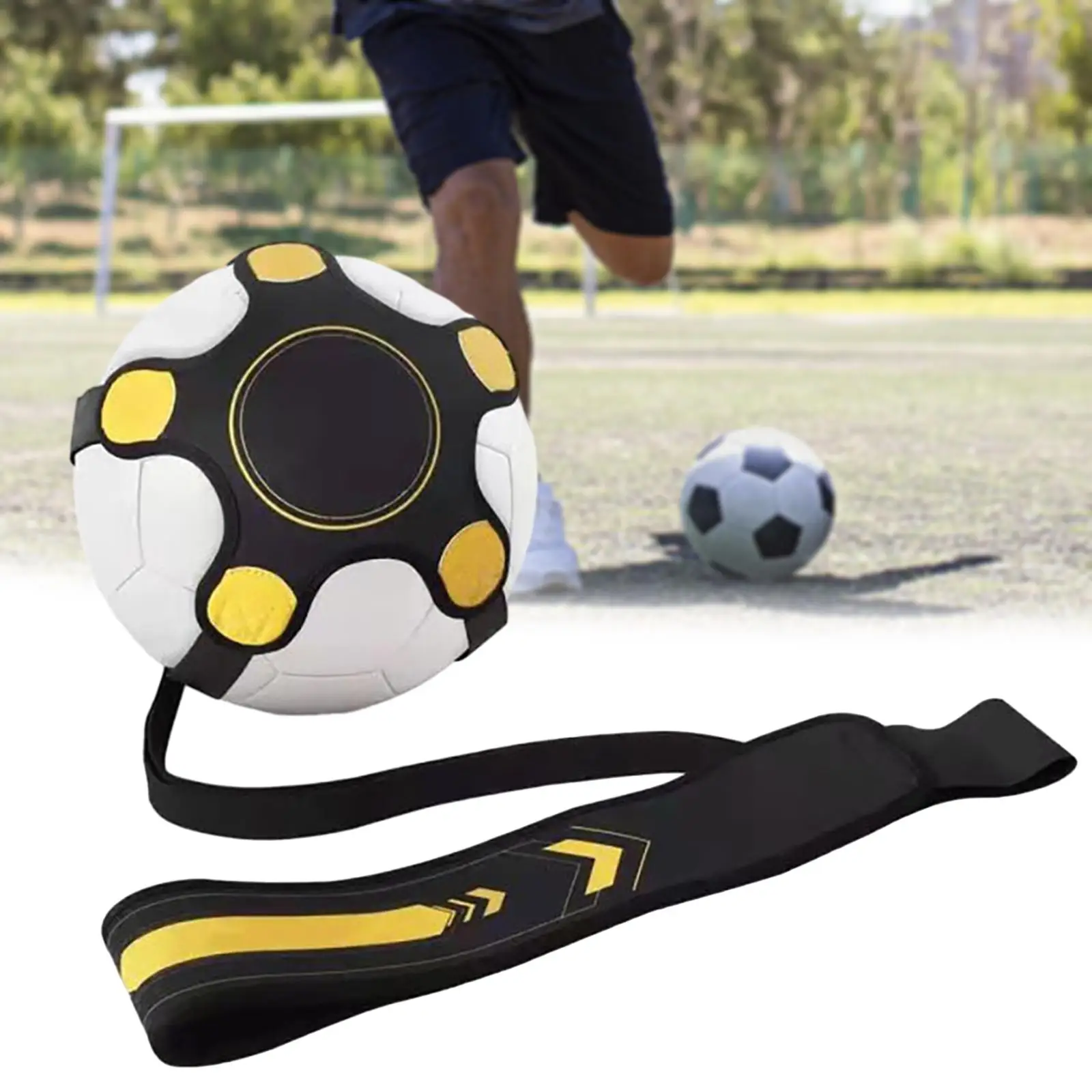 Soccer Trainer Football Training Belt Universal Fits Balls 3, 4, and 5, Football Training Equipment Solo Soccer Kick Trainer