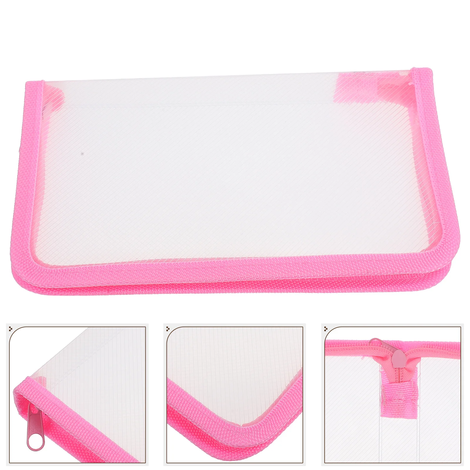 

Transparent Zipper Pencil Case Clear Storage Bag Portable Pen Pouch Stylish Stationery Organizer for School Office
